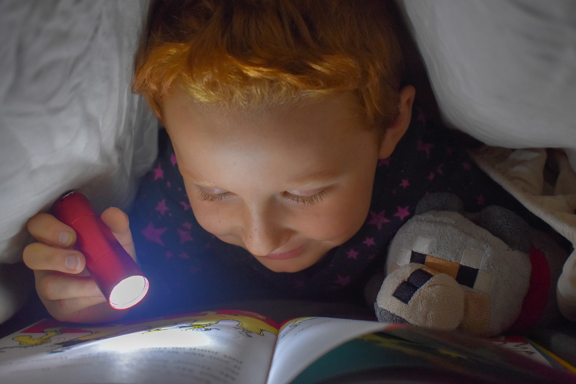 Child reading book